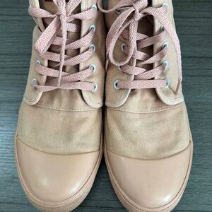 Bangs Canvas Blush Pink‎ High Top Sneakers Womens Size 10 Barely Worn